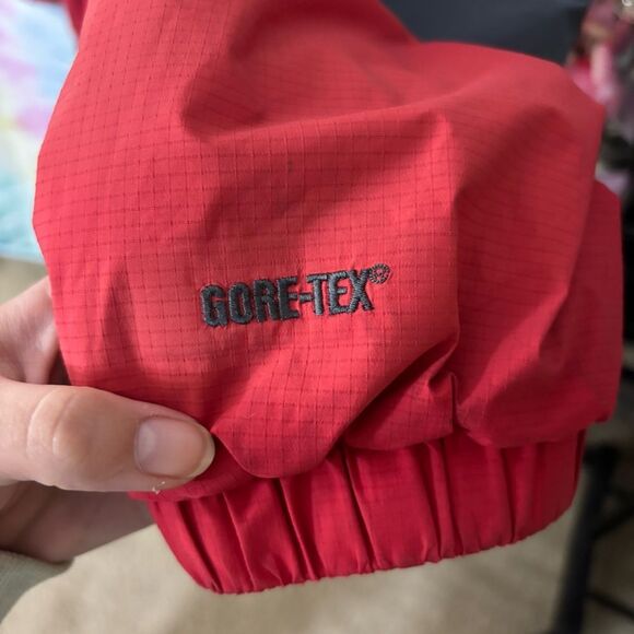 LL BEAN size large men’s Red and Gray Outdoor Jacket packable hood - Picture 3 of 10